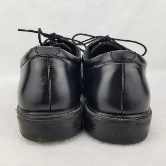 ✅Nunn Bush Men's 10M Slip Resistant Leather Oxford Shoes BLACK Comfort Lace Up - Picture 9 of 11